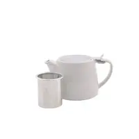 Théière avec infuseur à thé blanc cassé 500 ml