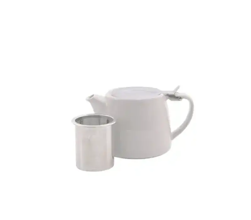 Théière avec infuseur à thé blanc cassé 500 ml
