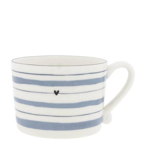 Cup Watercolor Blue Stripes 10 x 8 x 7 cm 