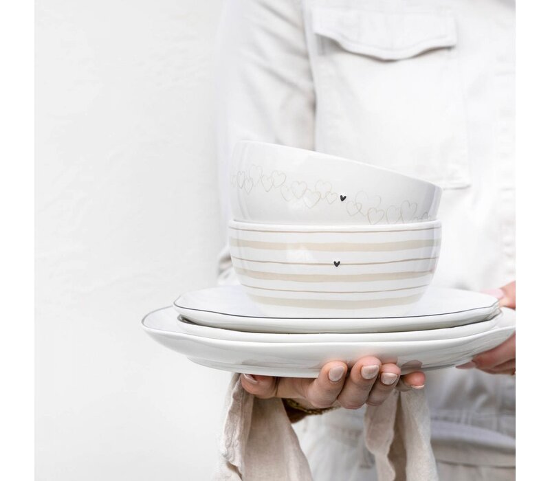 Bol Natural hearts all around 14,5 x 7 cm