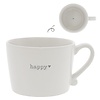 Bastion Collection Cup Happy in Gray 10 x 8 x 7 cm