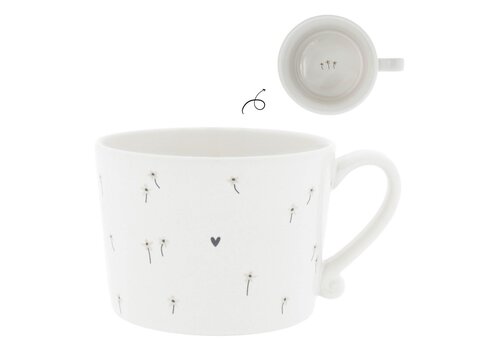 Bastion Collection Cup Heart Daisies 10 x 8 x 7 cm