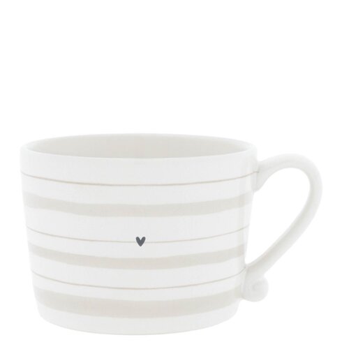 Cup Watercolour Natural Stripes 10 x 8 x 7 cm 