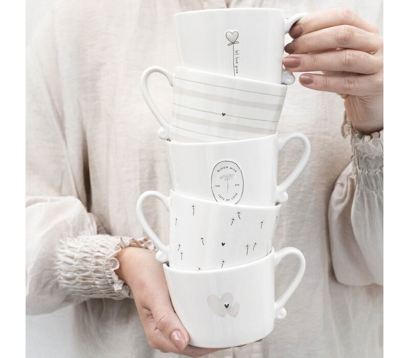 Tasse Watercolour Natural Stripes 10 x 8 x 7 cm