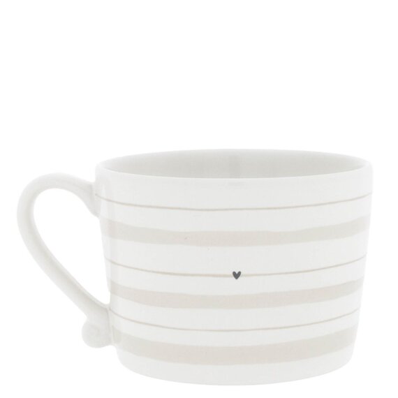 Cup Watercolour Natural Stripes 10 x 8 x 7 cm