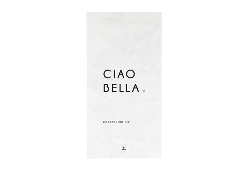 Bastion Collection Napkins Ciao Bella 16 pcs 10 x 20 cm