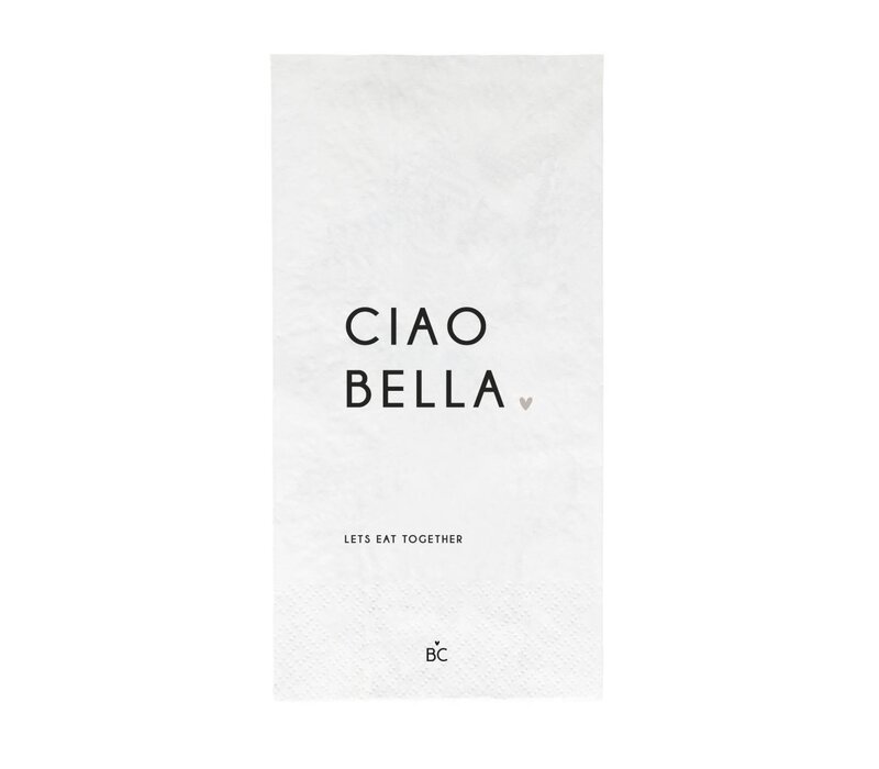 Serviettes Ciao Bella 16 pièces 10 x 20 cm
