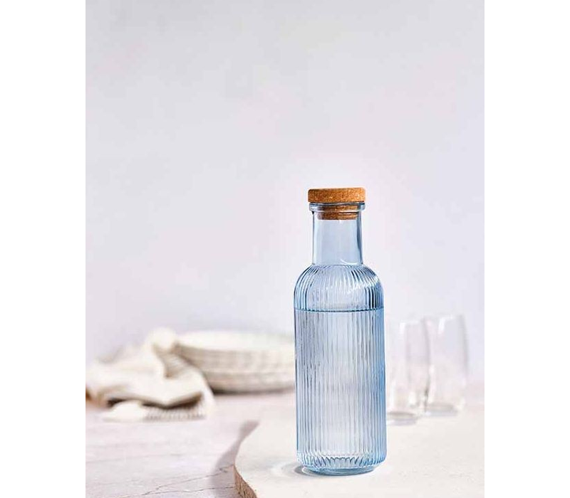 Carafe Raya 1 L with cork - blue