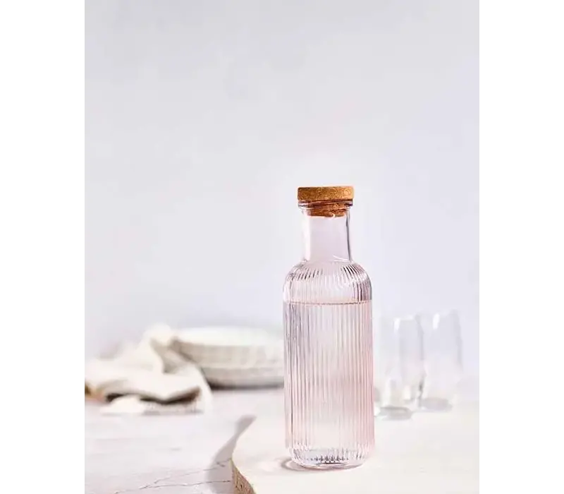 Carafe Raya 1 L with cork - pink