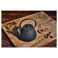 Theepot donkergrijs 1l gietijzer