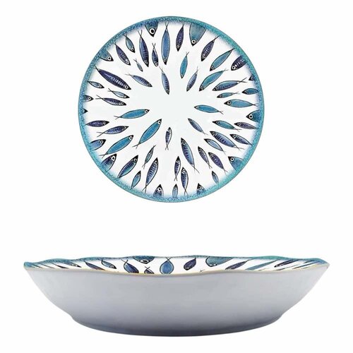 Fish - Saladebowl in melamine 40 x 7,5 cm 