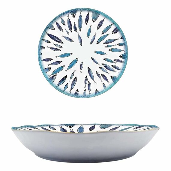 Fish - Saladebowl in melamine 40 x 7,5 cm