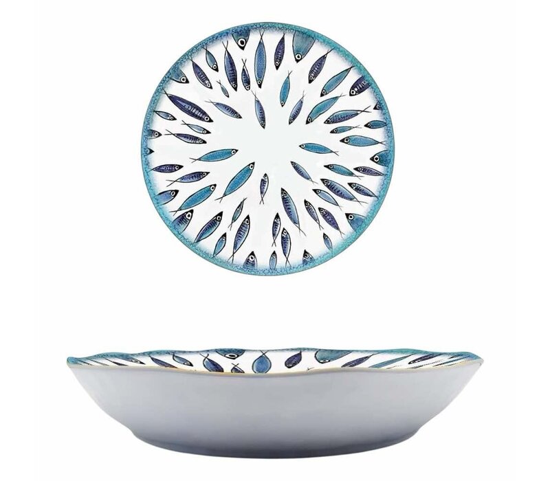 Fish - Saladebowl in melamine 40 x 7,5 cm