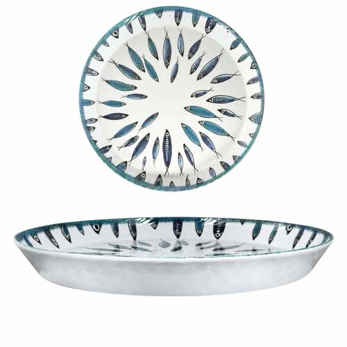 Fish - Ronde schotel in melamine 35 x 4 cm 