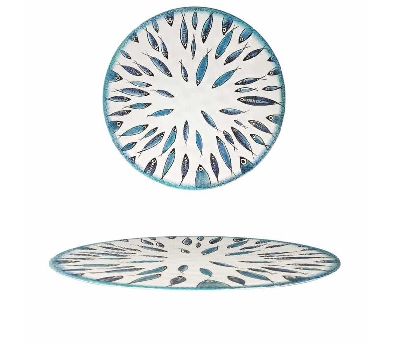 Fish - Ronde schotel in melamine 35 cm
