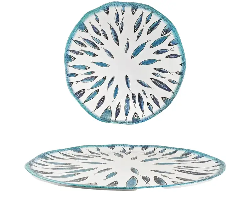 Fish - Mélamine Plat rond en mélamine 41 cm