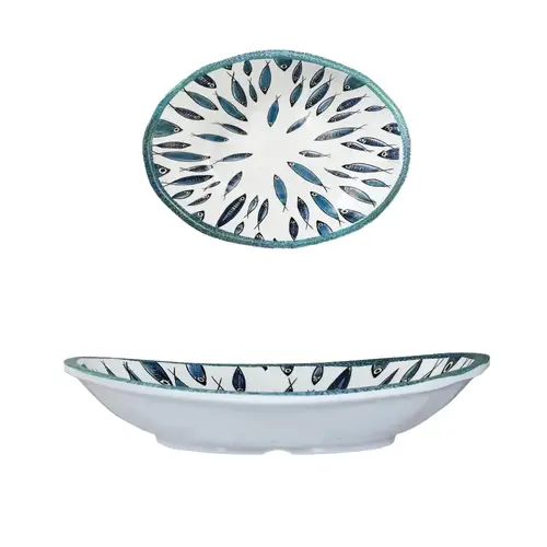 Fish - Oval dish in melamine 28 x 23 x 5 cm 