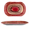 Arca Apulia Raggio Red - Rechthoekige schotel in melamine 36 x 23 x 3 cm