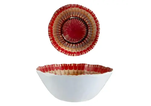 Arca Apulia Raggio Red - Bowl in melamine 28 x 10 cm