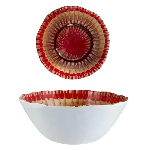 Apulia Raggio Red - Bowl in melamine 28 x 10 cm 