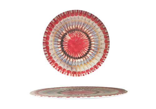 Arca Apulia Raggio Red - Plat rond en mélamine 35cm