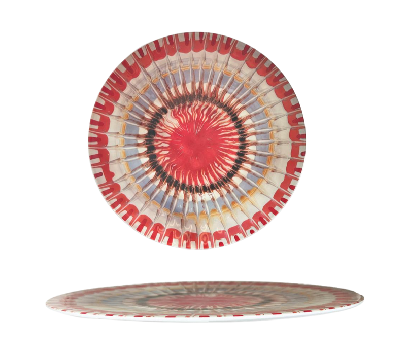 Apulia Raggio Red – Runde Schale aus Melamin, 35 cm
