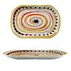 Arca Apulia Spirale Yellow - Rechteckige Schale aus Melamin 36 x 23 x 3 cm