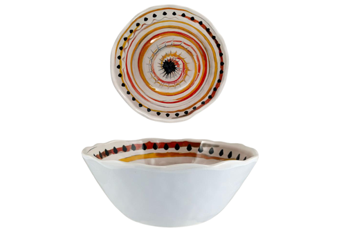 Arca Apulia Spirale Yellow - Bowl in melamine 16 x 6 cm