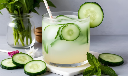 Floral Cucumber Cooler Mocktail