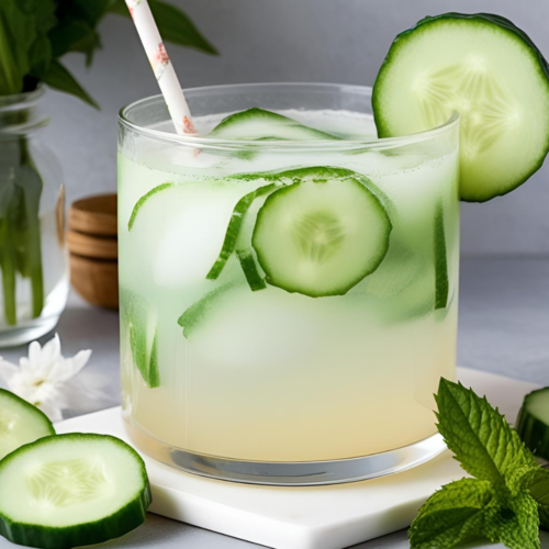 Floral Cucumber Cooler Mocktail