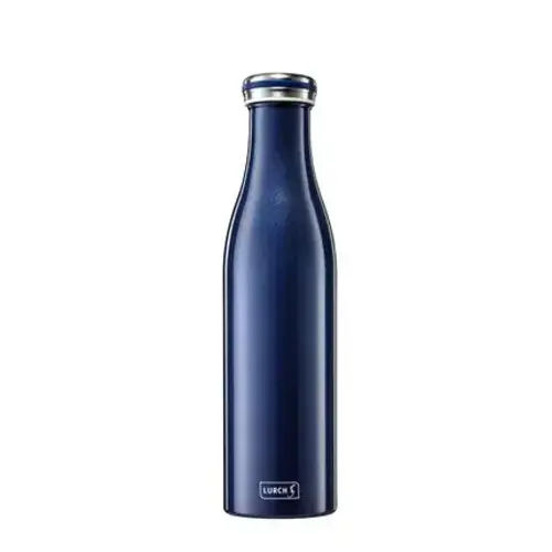Bouteille isotherme à double paroi en acier inoxydable, bleu métallisé, 750 ml 