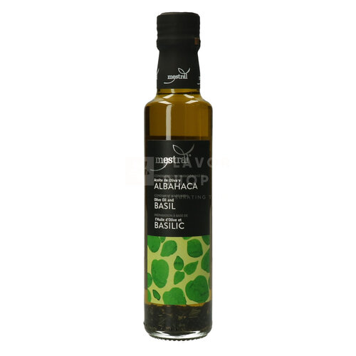 Huile d'olive extra vierge au basilic 250 ml 