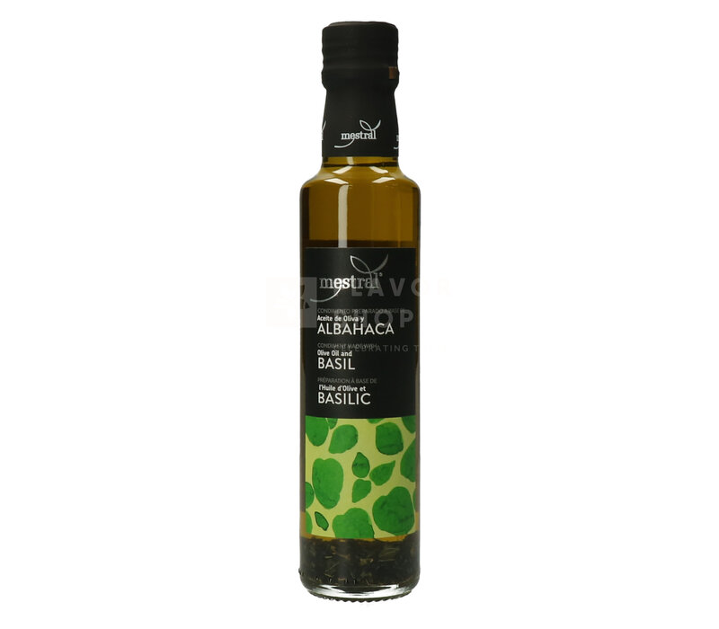 Huile d'olive extra vierge au basilic 250 ml