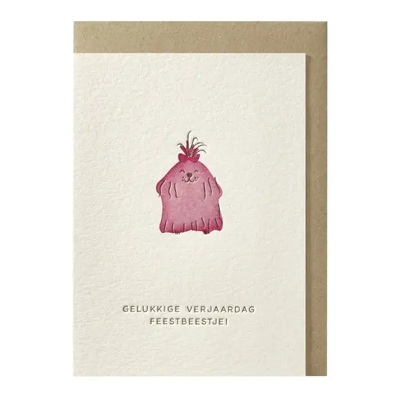 Gelukkige verjaardag feestbeestje Greeting Card