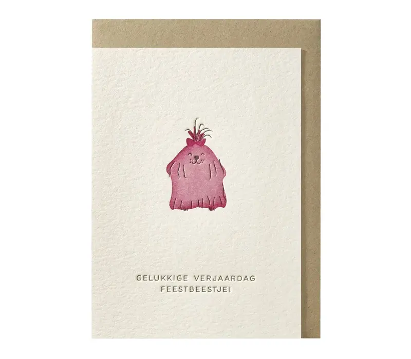 Carte de vœux Gelukkige verjaardag feestbeestje