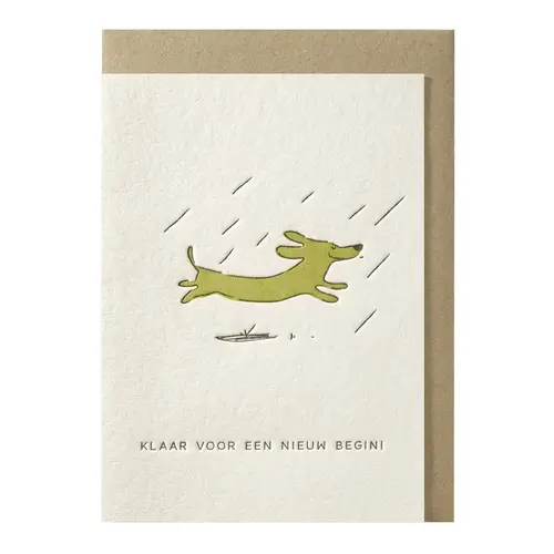 Klaar voor een nieuw begin wenskaart 