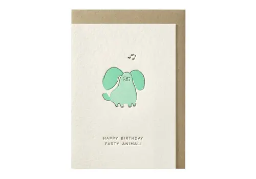 Papette Happy birthday party animal wenskaart
