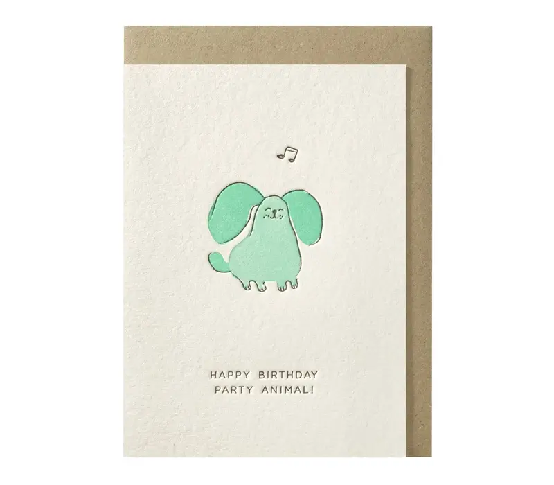 Happy birthday party animal Grußkarte