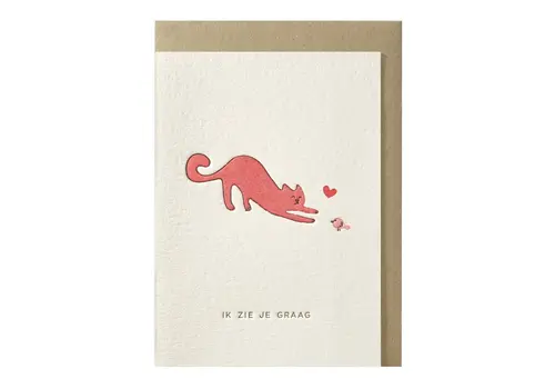Papette Carte de voeux Ik zie je graag