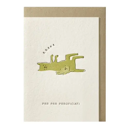 Prr prr prroficiat greeting card 