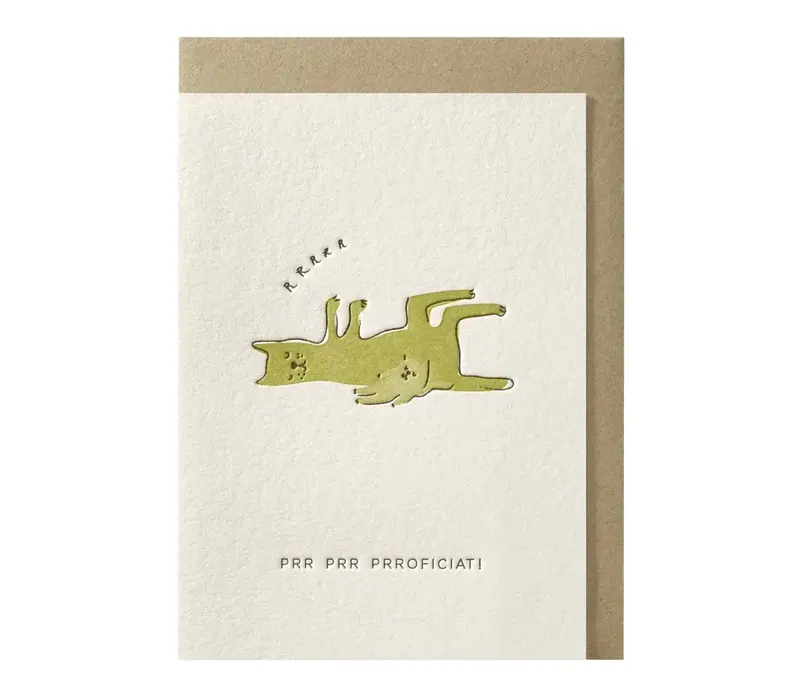 Prr prr prroficiat greeting card