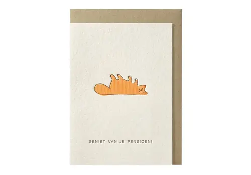Papette Carte de vœux Geniet van je pensioen