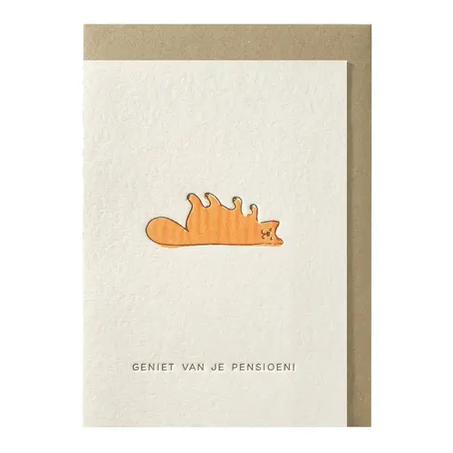 Geniet van je pensioen greeting card 