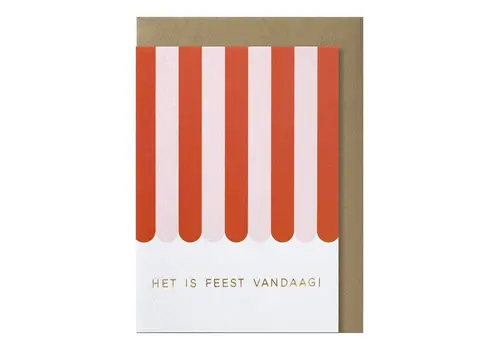 Papette luifel het is feest vandaag wenskaart