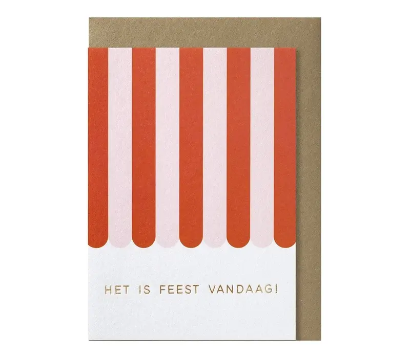 awning het is feest vandaag greeting card