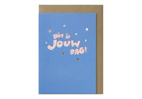 Papette dit is jouw dag wenskaart