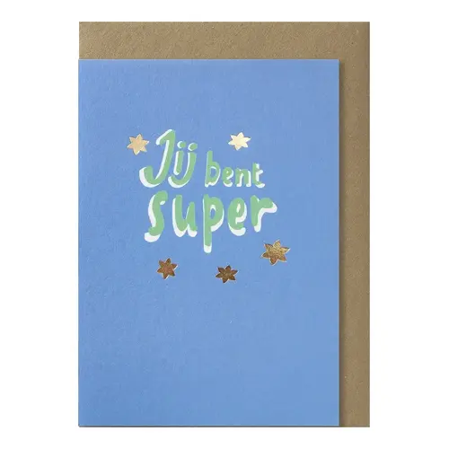 carte de vœux jij bent super 