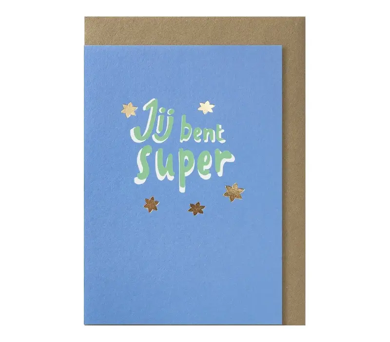 jij bent super wenskaart