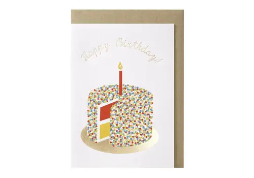 Papette happy birthday - taart wenskaart