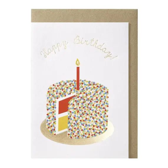 happy birthday - cake greeting card